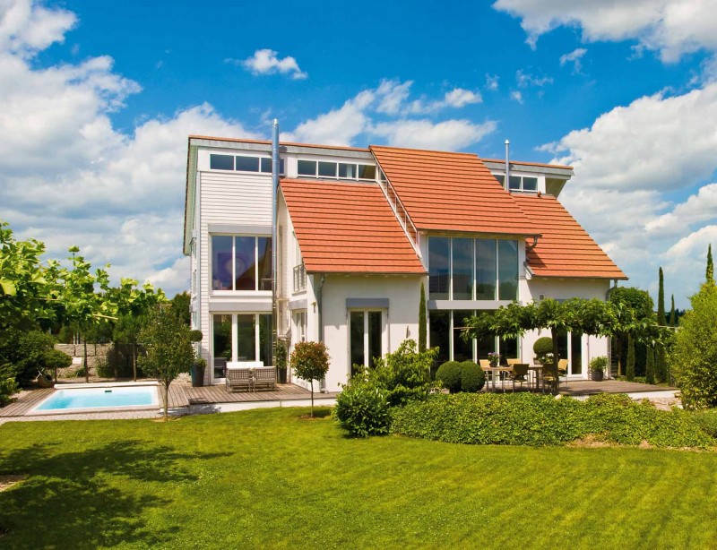 Baufritz: „Haus Heck“ (individuell geplant), Wohnfläche: ca. 185,80 m2, Preis: auf Anfrage. Foto: Baufritz